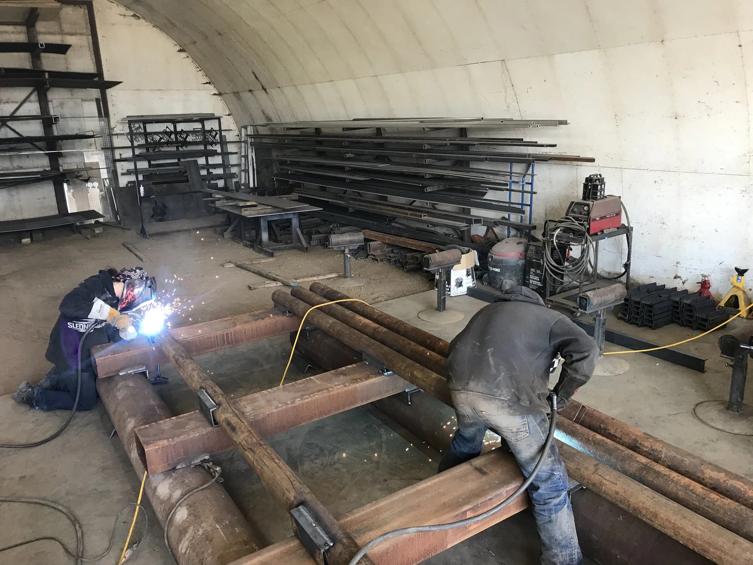 The Infinity Metalworks team on the shop floor